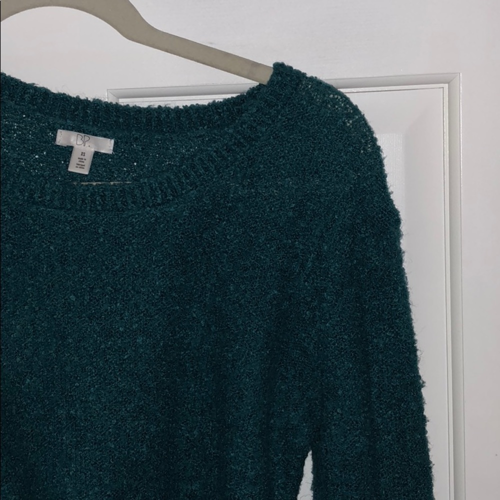 cropped sweater - teal size xs